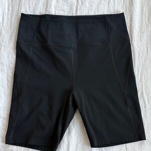 Black High Rise Bike Short